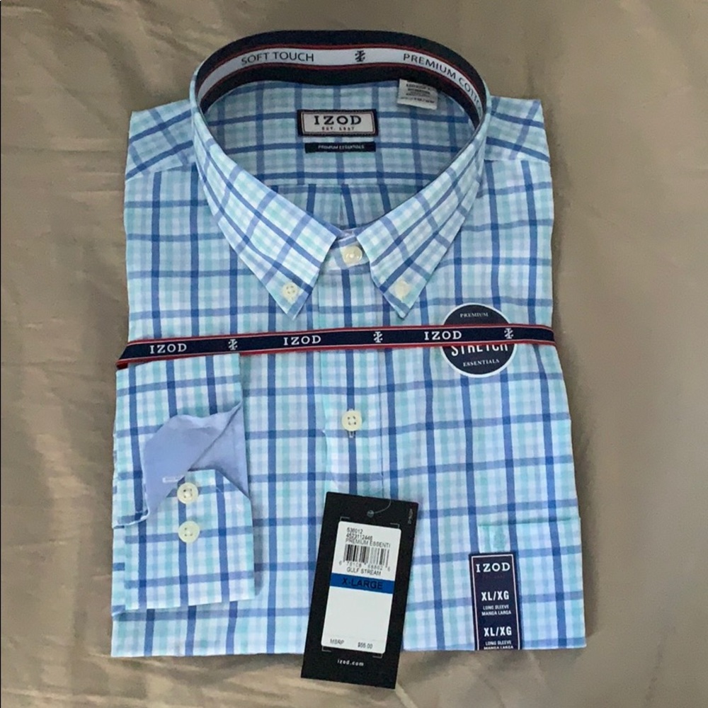NWT XL Men’s Izod Long-sleeve Dress Shirt
